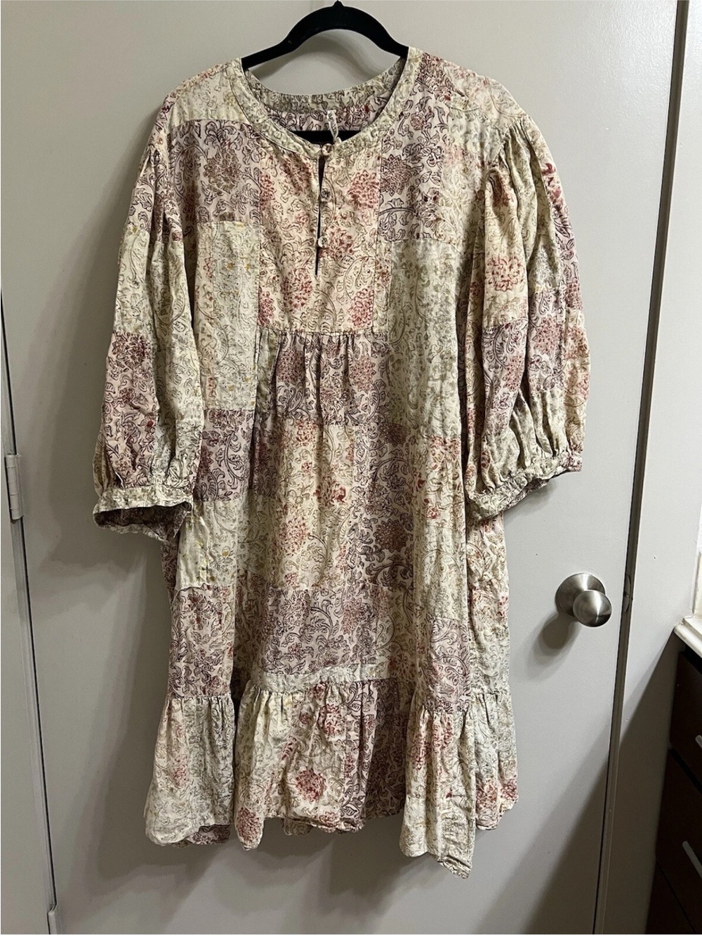Magnolia Pearl Cream and Dusty Rose Floral Mini Dress